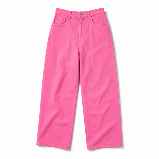 カラーツイル ストレートパンツ PINK