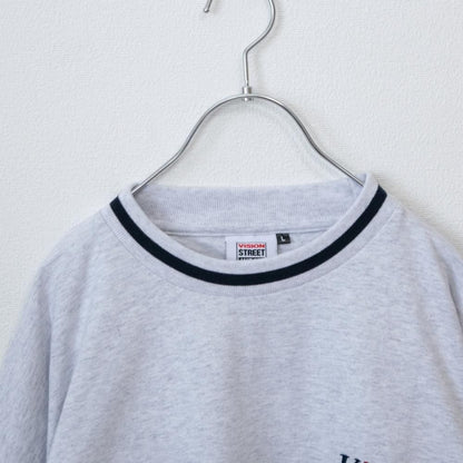 VISION STREET WEAR リブライン切り替え ロンT GRAY グレー