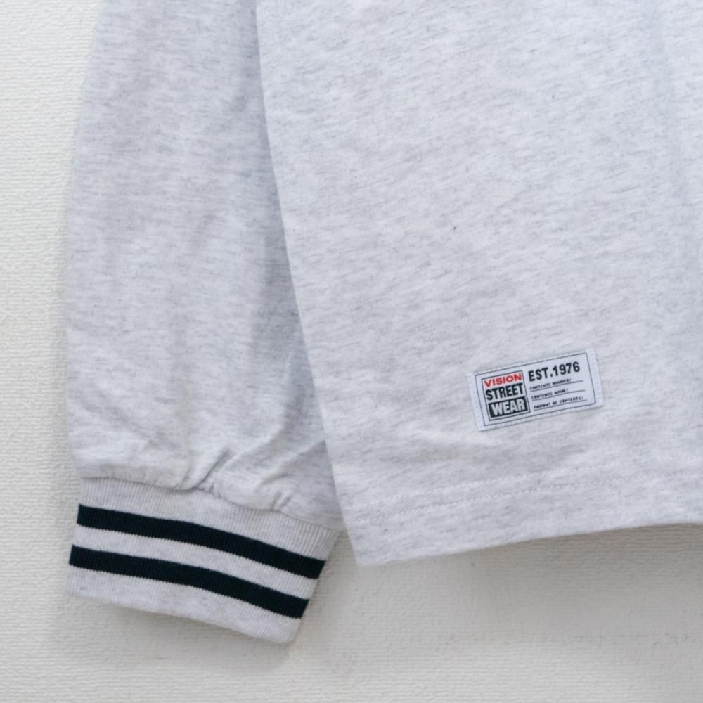 VISION STREET WEAR リブライン切り替え ロンT GRAY グレー