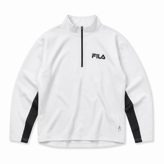 FILA フィラ ストレッチ 切替ハーフジップ ジャケット GRAY グレー FM6005