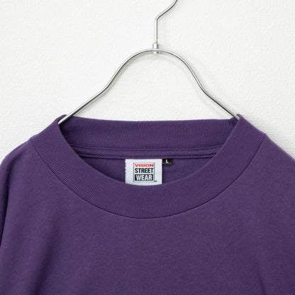 VISION STREET WEAR ヘビーウエイトサガラモックネックロンT PURPLE