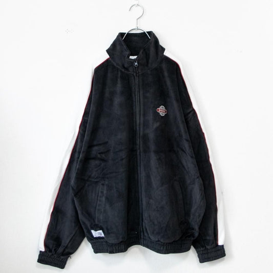 VISION STREET WEAR サイドライン ベロアジャージ セットアップ BLACK