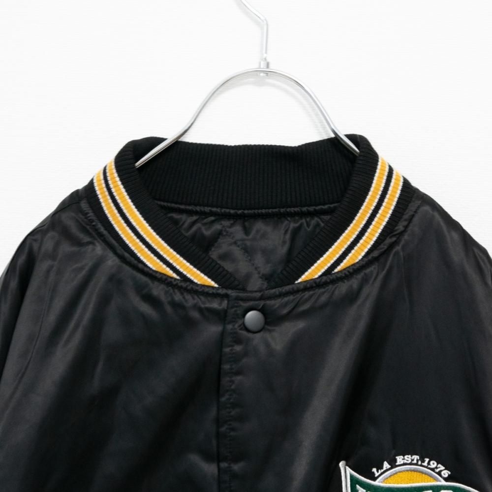 VISION STREET WEAR リバーシブル中綿サテンブルゾン BLACK