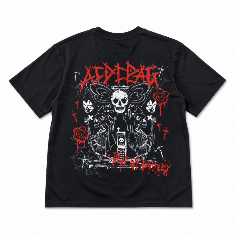 ACDC RAG WING HEART チビT 半袖Tシャツ BLACK ブラック
