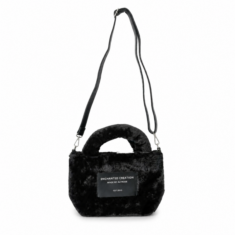 ファー 2WAY トートバッグ [ノエル] ALTROSE BLACK ブラック 黒