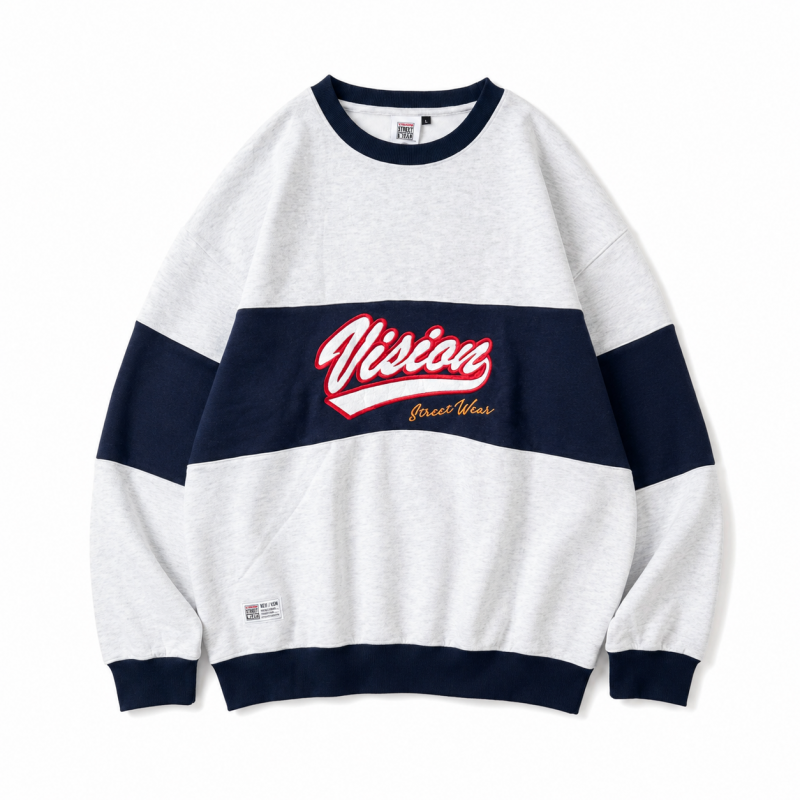 VISION STREET WEAR 裏起毛ホッケートレーナー GRAY グレー