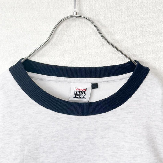 VISION STREET WEAR 裏起毛ホッケートレーナー GRAY グレー