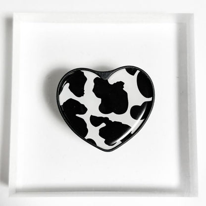 スマートフォン クリップ スタンド COW 牛柄 ハート