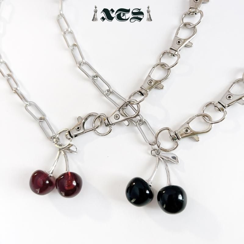 XTS チェリーチェーンネックレス BLACK RED TS0280
