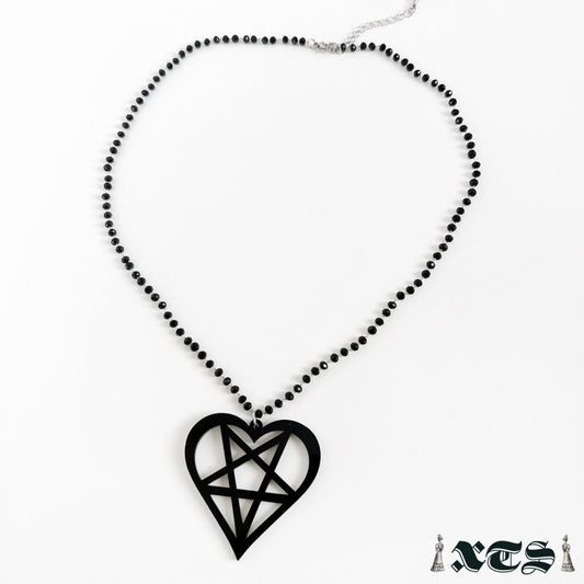 XTS デビル ハート ネックレス BLACK TS0281