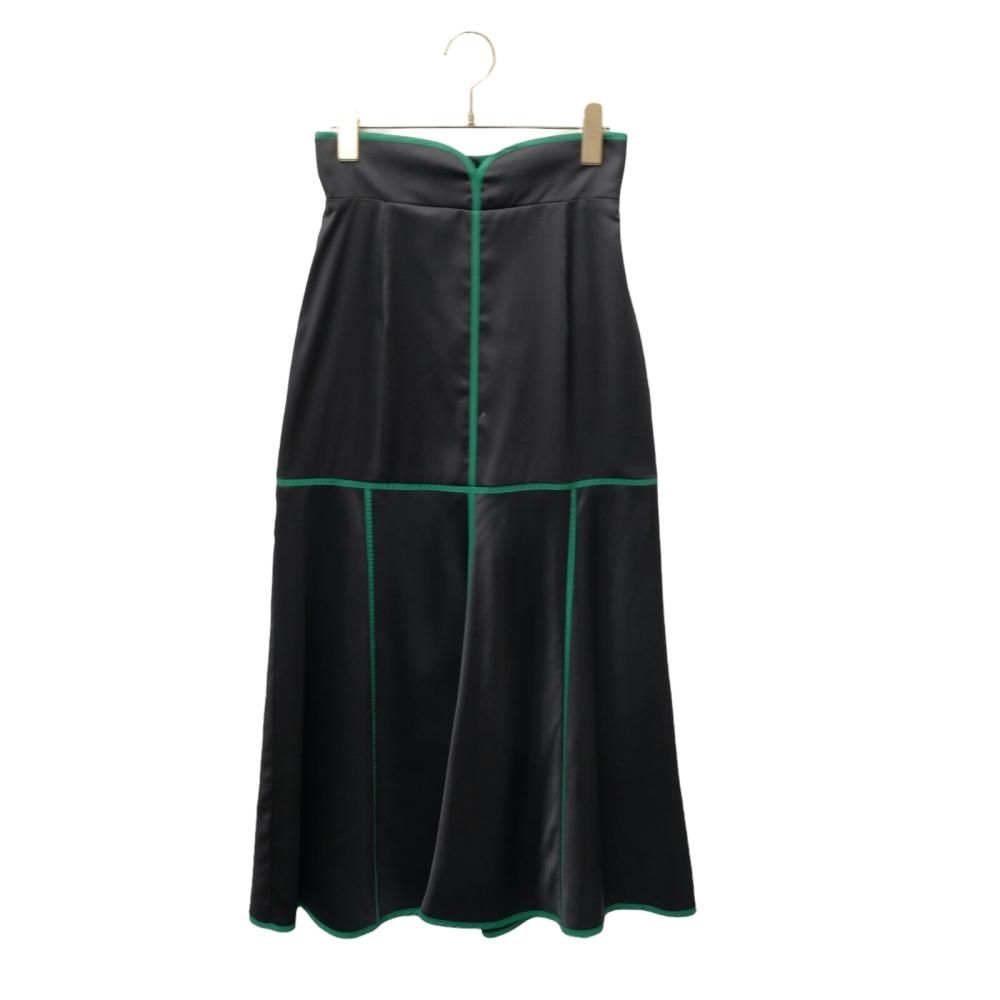 doll up oops ハイウエストパイピングスカート BLACK GREEN