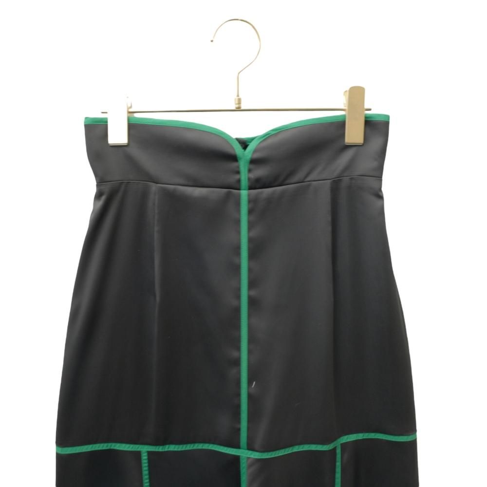 doll up oops ハイウエストパイピングスカート BLACK GREEN