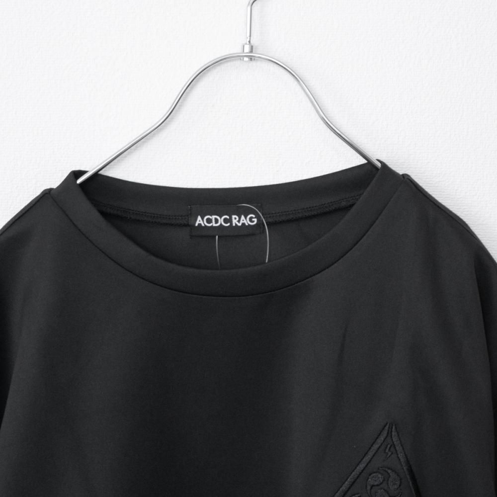 ACDC RAG CYBER PUNK 渦雷 半袖 Tシャツ BLACK