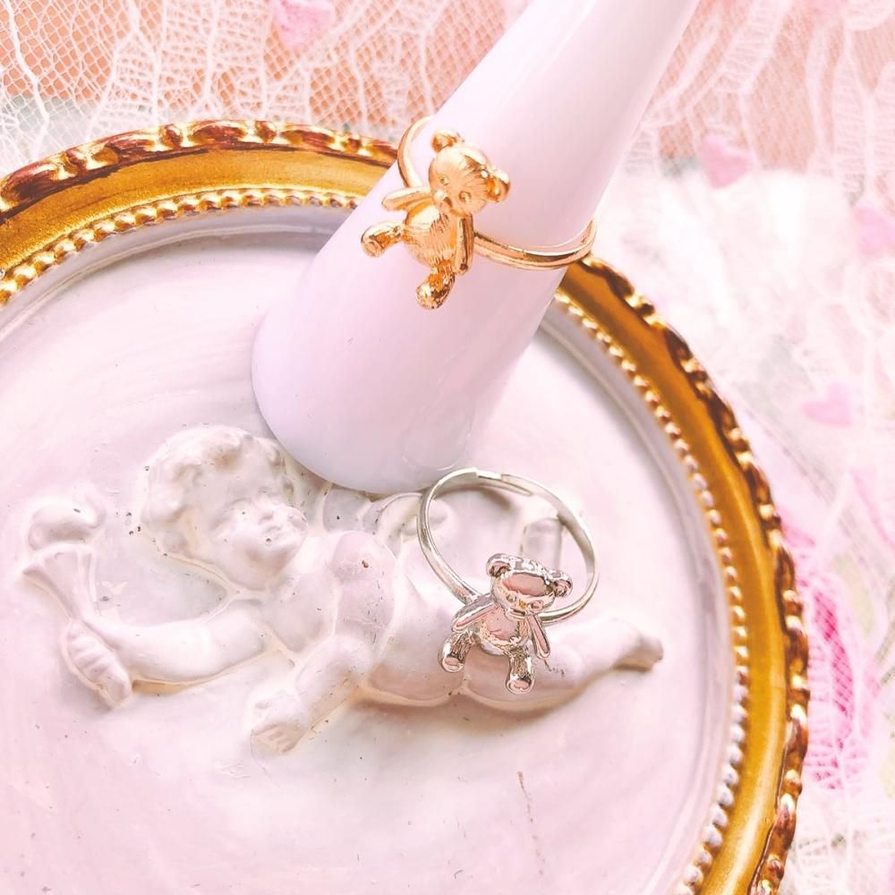 Purple Cream くまリング P426