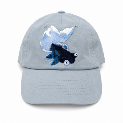 パッチ NEWHATTAN ベースボールキャップ BLUE GOLD FISH