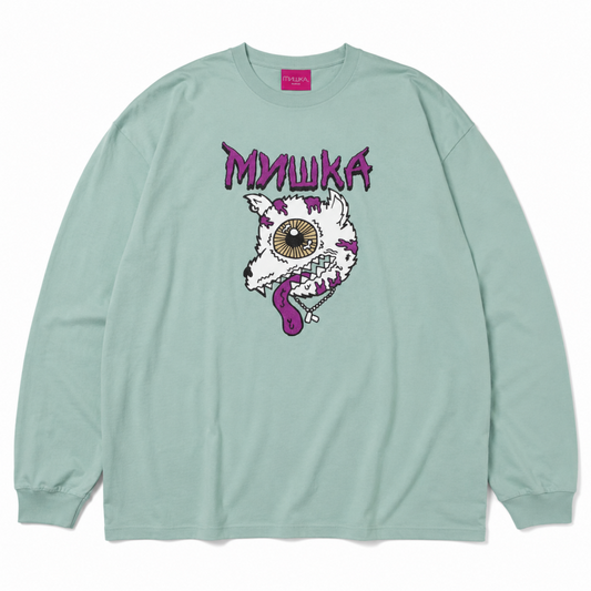 MISHKA RABIES L/S TEE Milky Lime GREEN