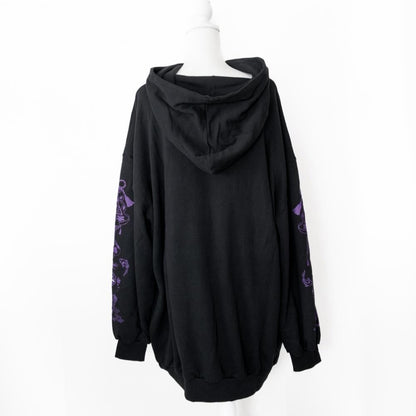ACDC RAG 稲荷 パーカー 原宿系 和風 着物 狐 BLACK/PURPLE