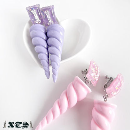 XTS Sweet Unicorn イヤリング PINK PURPLE TS0295