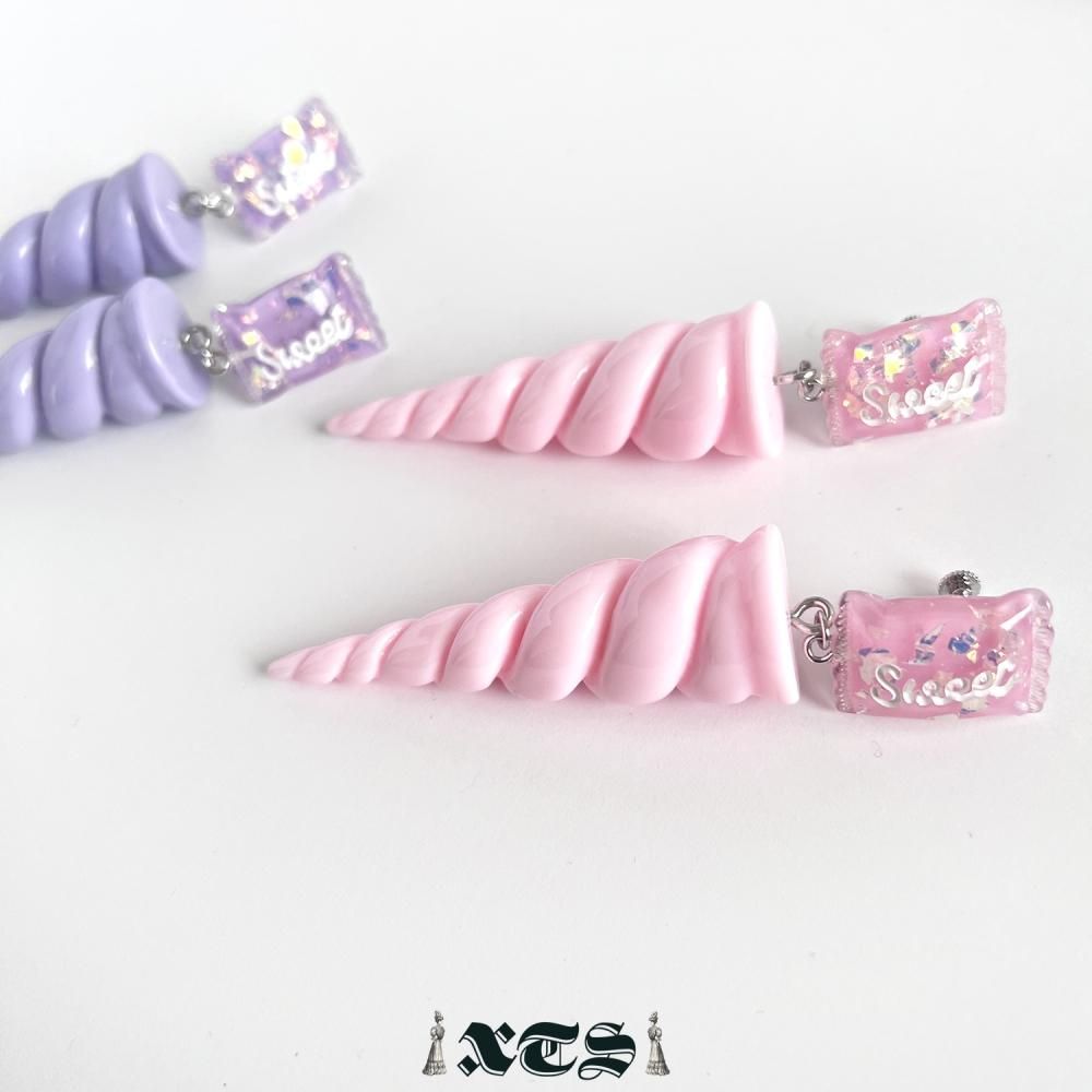 XTS Sweet Unicorn イヤリング PINK PURPLE TS0295