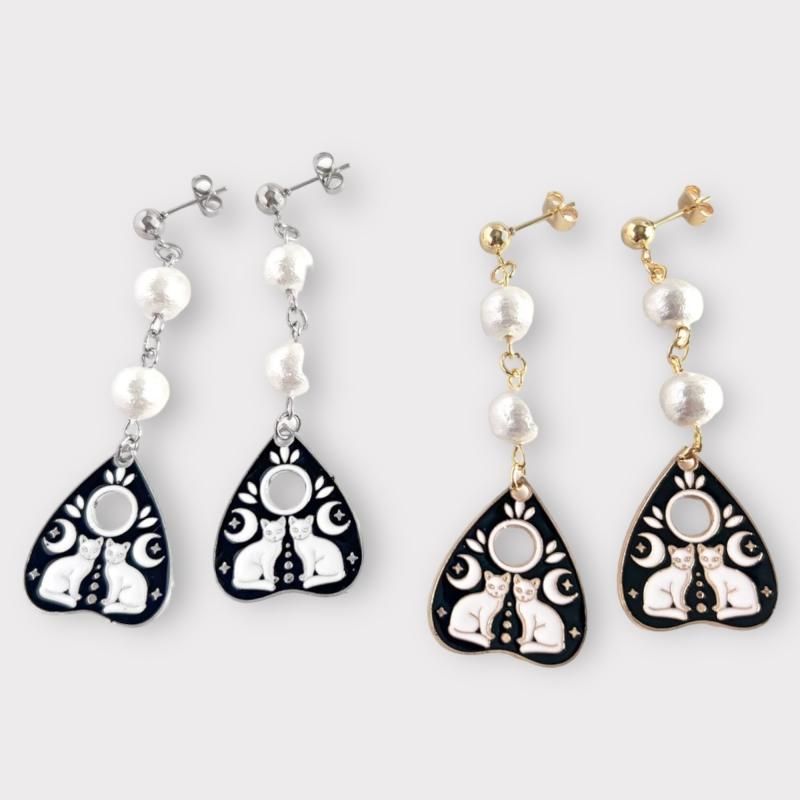 XTS Cat Planchette ピアス ツインキャット GOLD SILVER TS0298