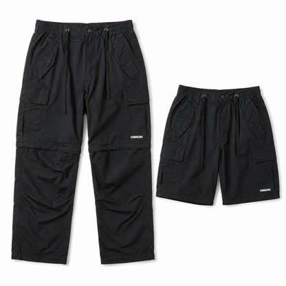 VISION STREET WEAR リップストップカーゴ ZIPOFF パンツ BLACK