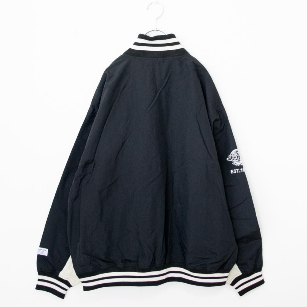 VISION STREET WEAR ＜ユニセックス＞ハーフZIPナイロンプルオーバー BLACK