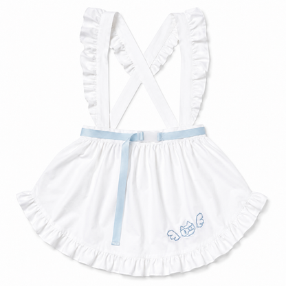 ACDC RAG ドットネコ フリル エプロン WHITE Pastel Blue