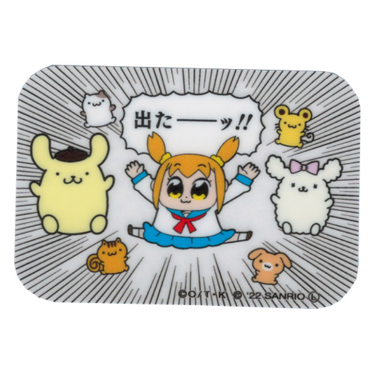 ポプテピピック サンリオコラボ 出たーーーッ！！ 竹書房 透明ステッカー ピピ美 ポプ子 アニメ LCS1559