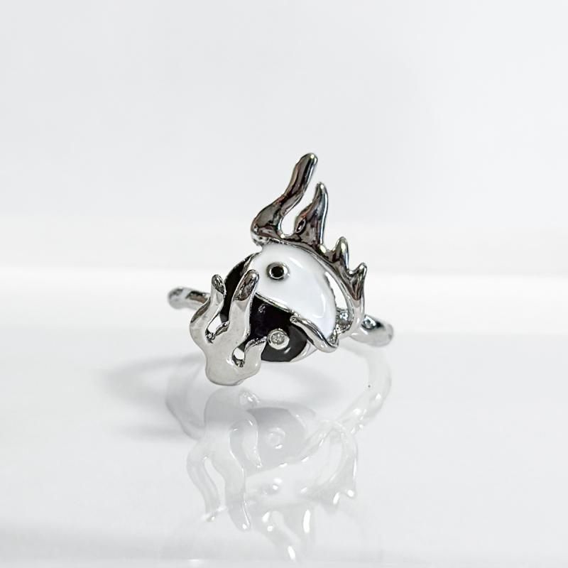 YIN AND YANG 陰陽 リング SILVER FIRE