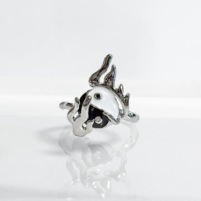 YIN AND YANG 陰陽 リング SILVER FIRE