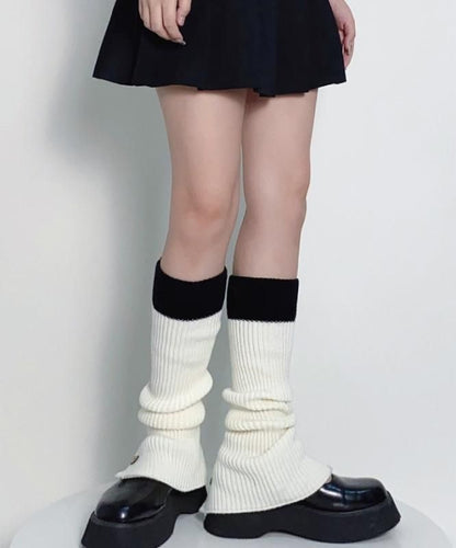 レッグカバー バイカラー レッグウォーマー WHITE