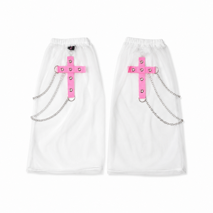 ACDC RAG x kuua HEAVEN レッグウォーマー WHITE PINK