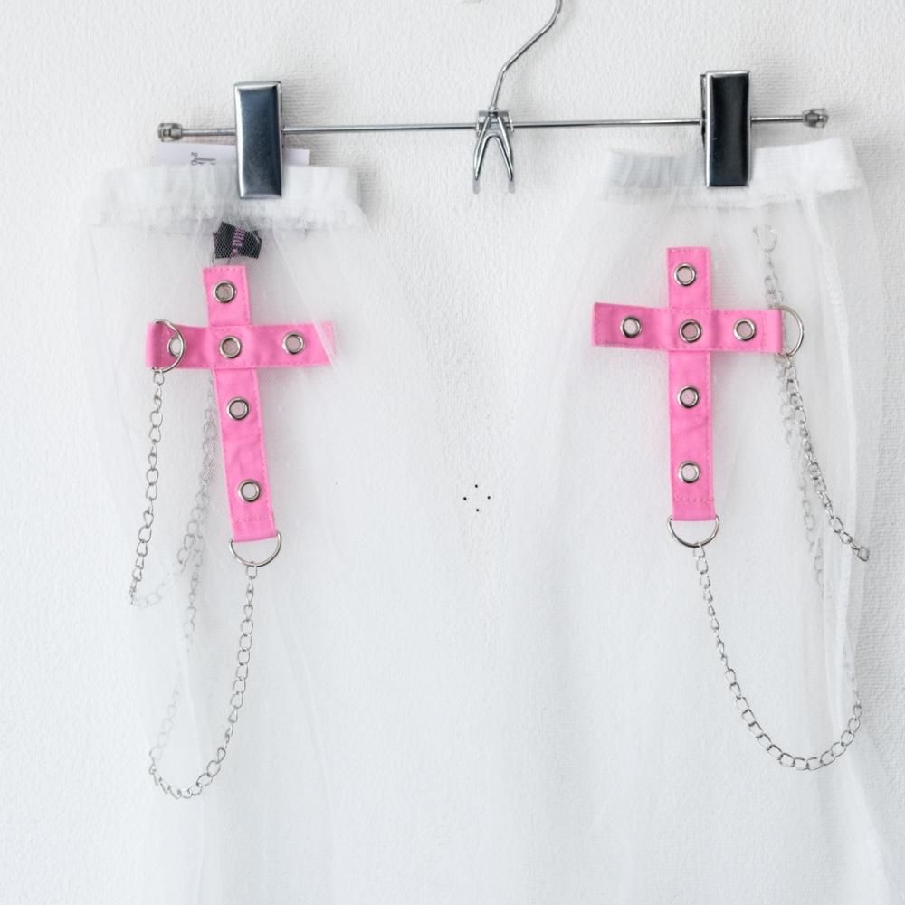 ACDC RAG x kuua HEAVEN レッグウォーマー WHITE PINK