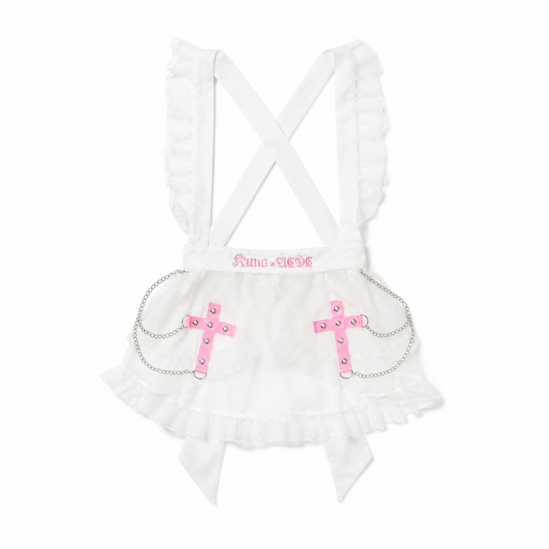ACDC RAG x kuua HEAVEN エプロン WHITE PINK