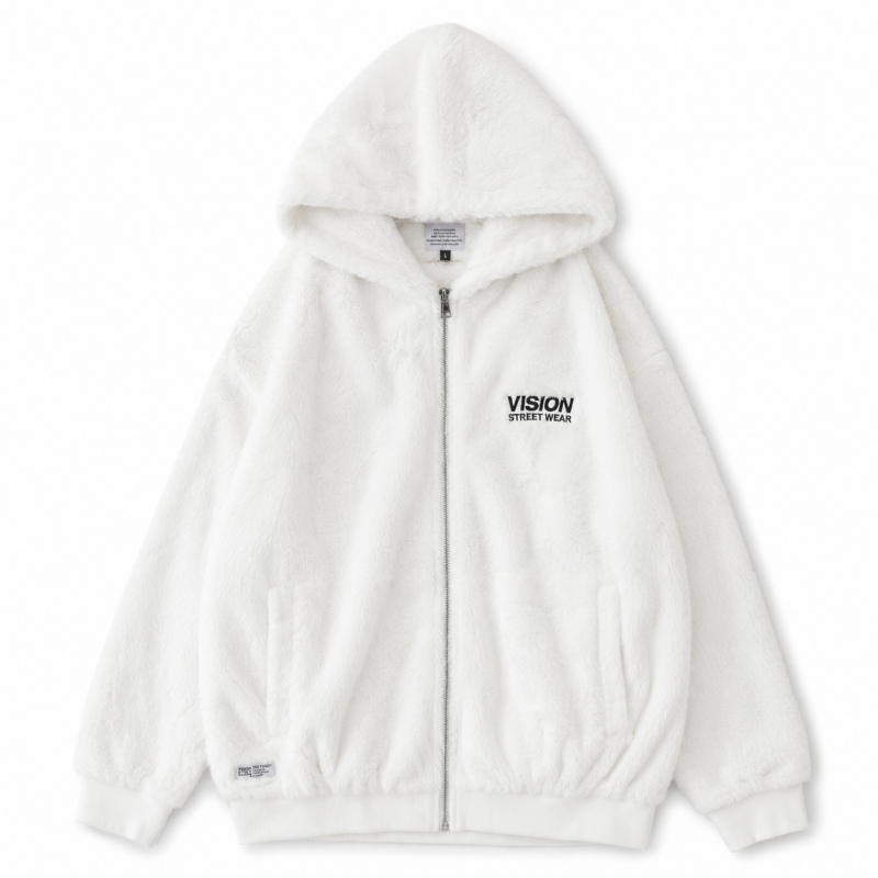 VISION STREET WEAR フードファーブルゾン WHITE