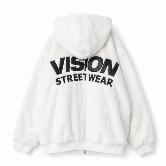 VISION STREET WEAR フードファーブルゾン WHITE