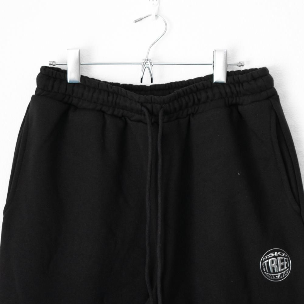 VISION STREET WEAR メタル発泡ロゴ スウェットパンツ BLACK