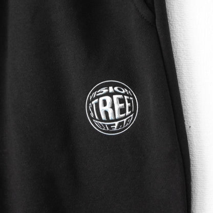 VISION STREET WEAR メタル発泡ロゴ スウェットパンツ BLACK