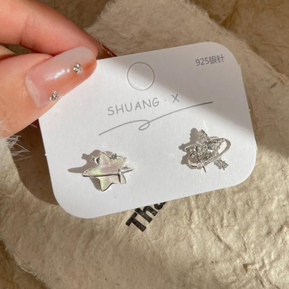 STARS プラネット アシンメトリー 星 デザインピアス SILVER
