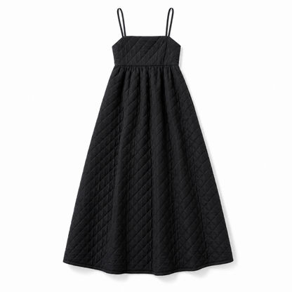RUMOR ダイヤキルティング キャミワンピース BLACK