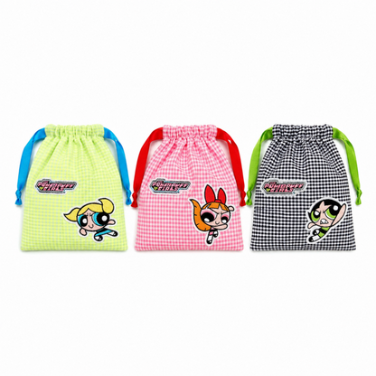 The Powerpuff Girls×Flapper アップリケ巾着ポーチ