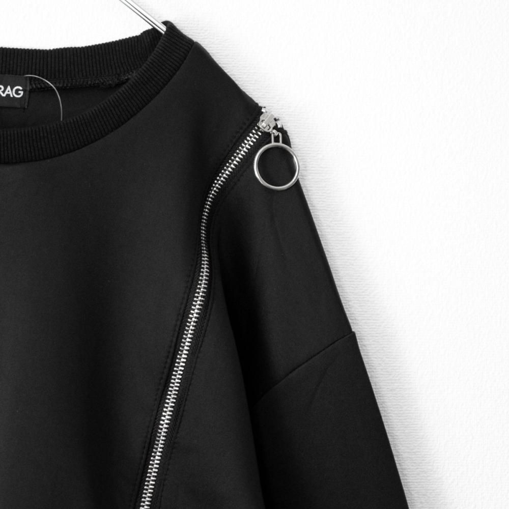 ACDC RAG 渦雷 CYBER PUNK ZIP スウェットトップ BLACK