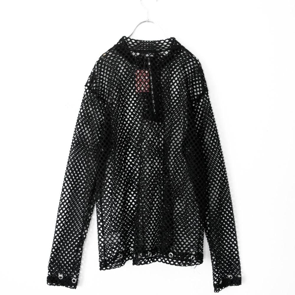 ACDC RAG 渦雷 CYBER PUNK メッシュ ロンT BLACK