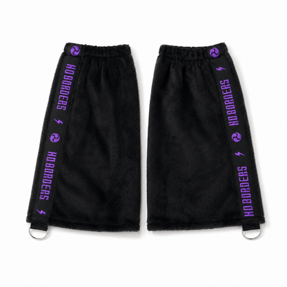 ACDC RAG 渦雷 CYBER PUNK モコモコレッグウォーマー BLACK PURPLE