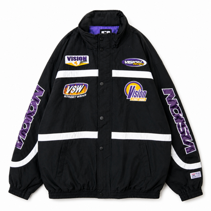VISION STREET WEAR ナイロンモータージャケット BLACK