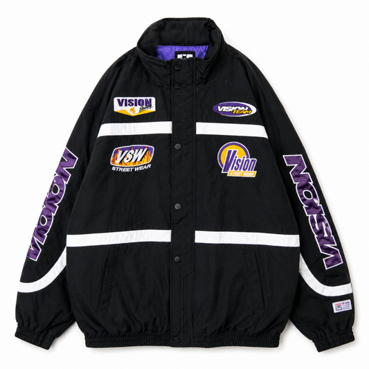 VISION STREET WEAR ナイロンモータージャケット BLACK