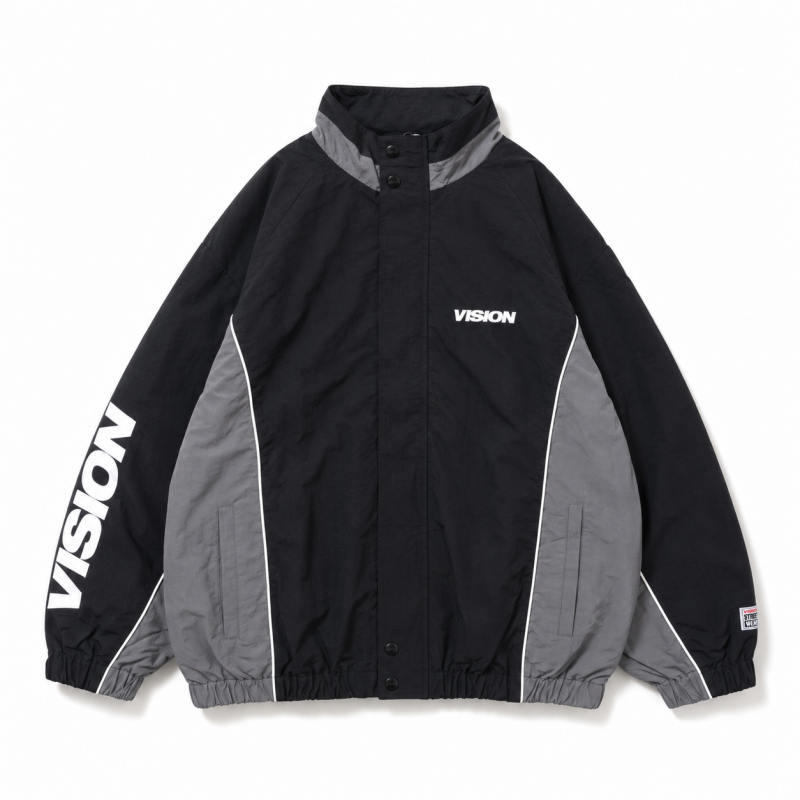 VISION STREET WEAR ラグラントラックジャケット BLACK