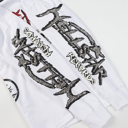 HELLSTAR プリント ロンT WHITE