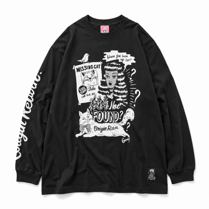 404 NOT FOUND by Gummy ビッグシルエット 長袖Tシャツ ロンT CHARCOAL
