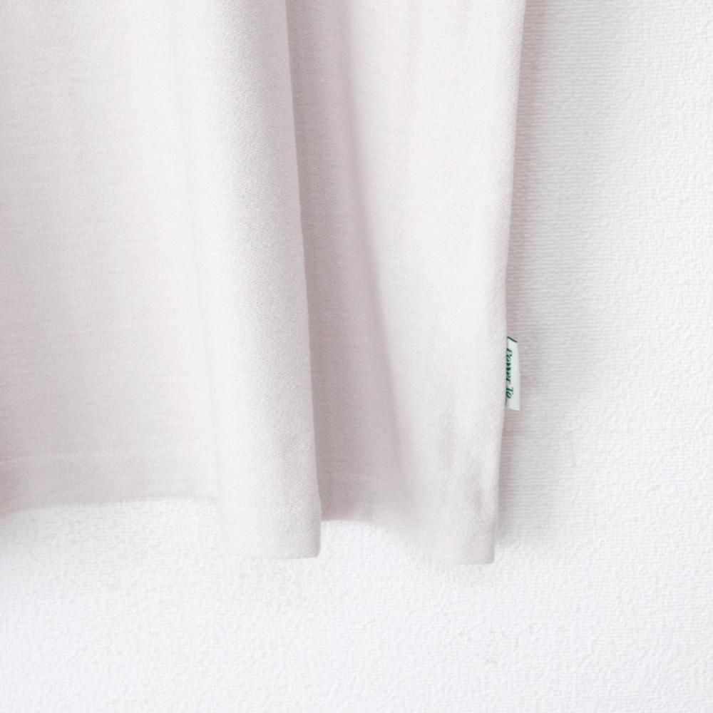 POWER TO THE PEOPLE 梨地ワンポイント ラーメン 刺繍 Tシャツ WHITE